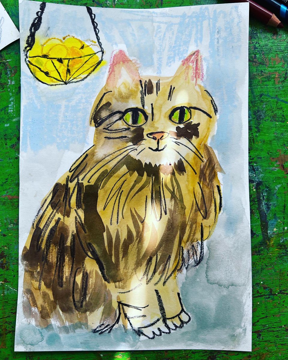 When life gives you lemons, draw a cat. #illustrationart
