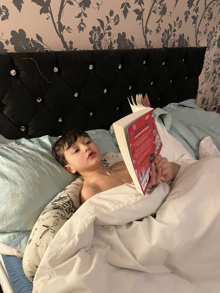 Reuben (age 7) has dyslexia and ADHD. Reading often leads to tears. Normally he reads through bribery! Until now! We ordered this wonderful Dyslexia friendly reading book and he is reading to himself in bed on his own accord! <a href="/StephenMulhern/">Stephen Mulhern</a> thank you Stephen! Always been fans.