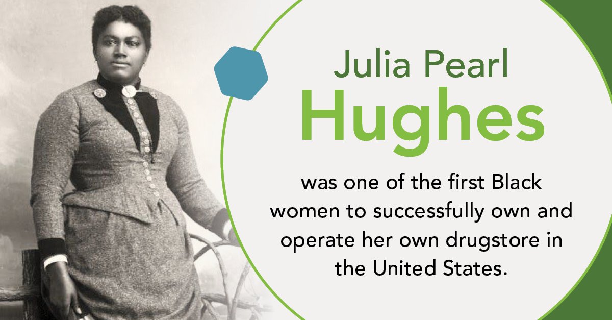 Julia Pearl Hughes opened her drugstore in South Philadelphia in 1899. She was one of the first Black women to successfully own and operate her own #pharmacy in the United States.

#BlackHistory #PharmacyHistory #JuliaPearlHughes
