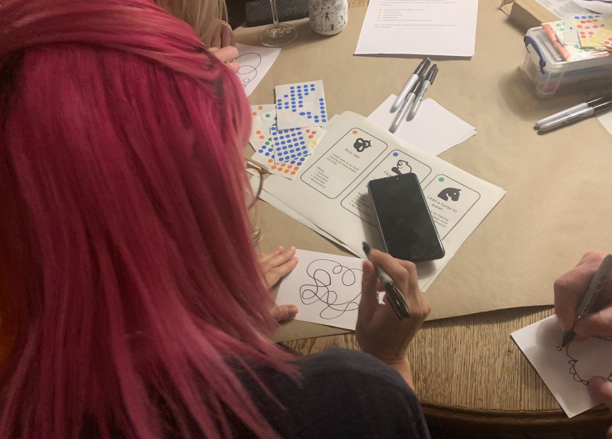UXup_Brighton's tweet photo. Our second session of the evening is Sophie Count’s excellent sketching workshop. https://t.co/Z4joLFCHuo
