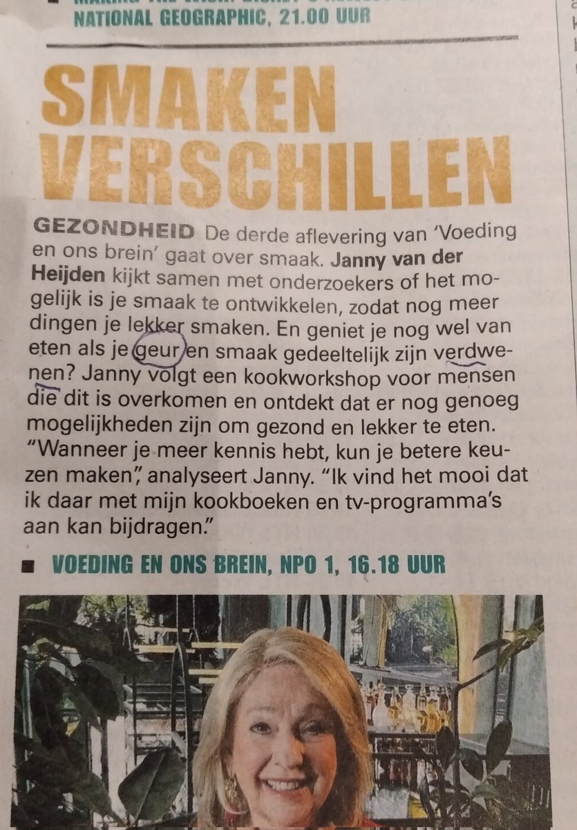 ahoog2's tweet photo. Daar zal vooral jouw omgeving heel blij mee zijn, dat je geur is verdwenen! @TVgidsnl #reuk @Taalvoutjes @doetietsmettaal https://t.co/jOFn80SulL