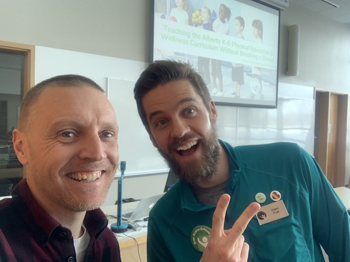 Awesome to reconnect with <a href="/EverActiveAB/">Ever Active Schools</a>’s <a href="/PEPratt15/">P.E. Pratt</a> at #swatca2023 - movement is learning and we did a lot of both!