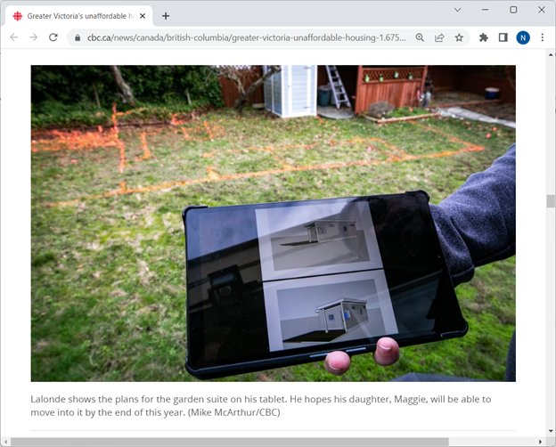 BackyardBungalo's tweet photo. Nice to see one of our clients on CBC News (Radio, Online Article, Google News Link) and how building Backyard Bungalow is one of the solutions for affordable housing. Since you're building on an existing property, you save the cost of having to buy land.
https://t.co/ejA6rZ1gK1 https://t.co/mSLokWqYVX
