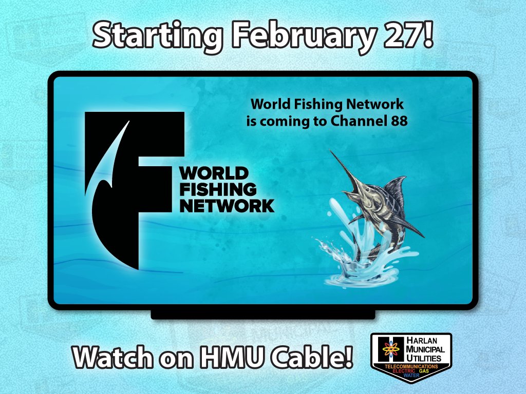 HMUHarlan's tweet photo. World Fishing Network is coming to HMU Cable on February 27! https://t.co/wX5BWVKtk3