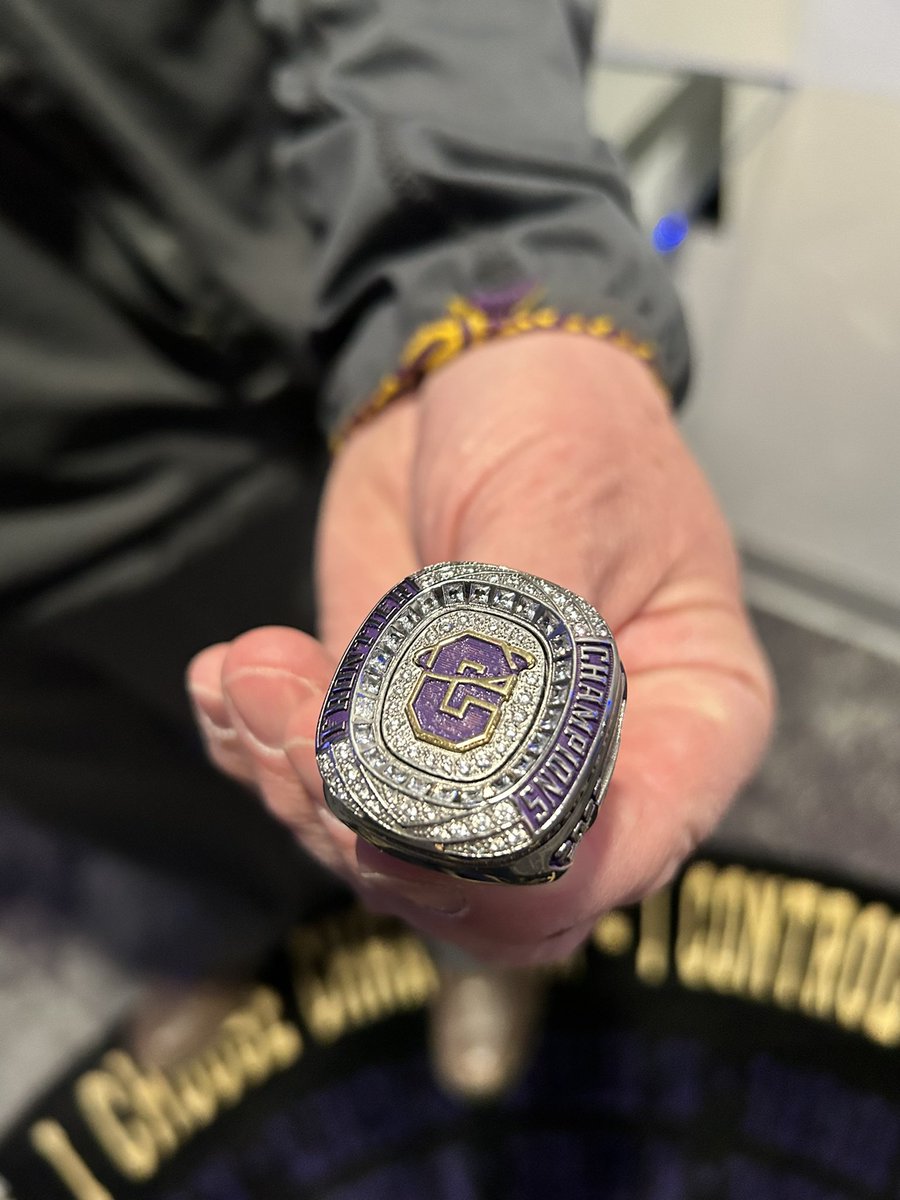 IR_DanielS's tweet photo. .@FootballCarroll received its @FConference Championship rings today

@matthewburges4 was kind enough to show off both of his championship rings

#mtscores https://t.co/qbyysnthdD