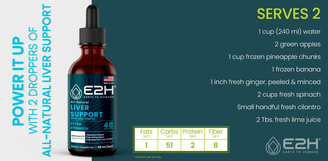 E2H_Social's tweet photo. Start your day off right with this delicious detox smoothie. Packed with healthy, all-natural ingredients, it's the perfect way to jumpstart your metabolism and start your day on the right foot. Add a serving of our Liver Support supplement to give your liver some extra love. https://t.co/QkdoLmV2dw