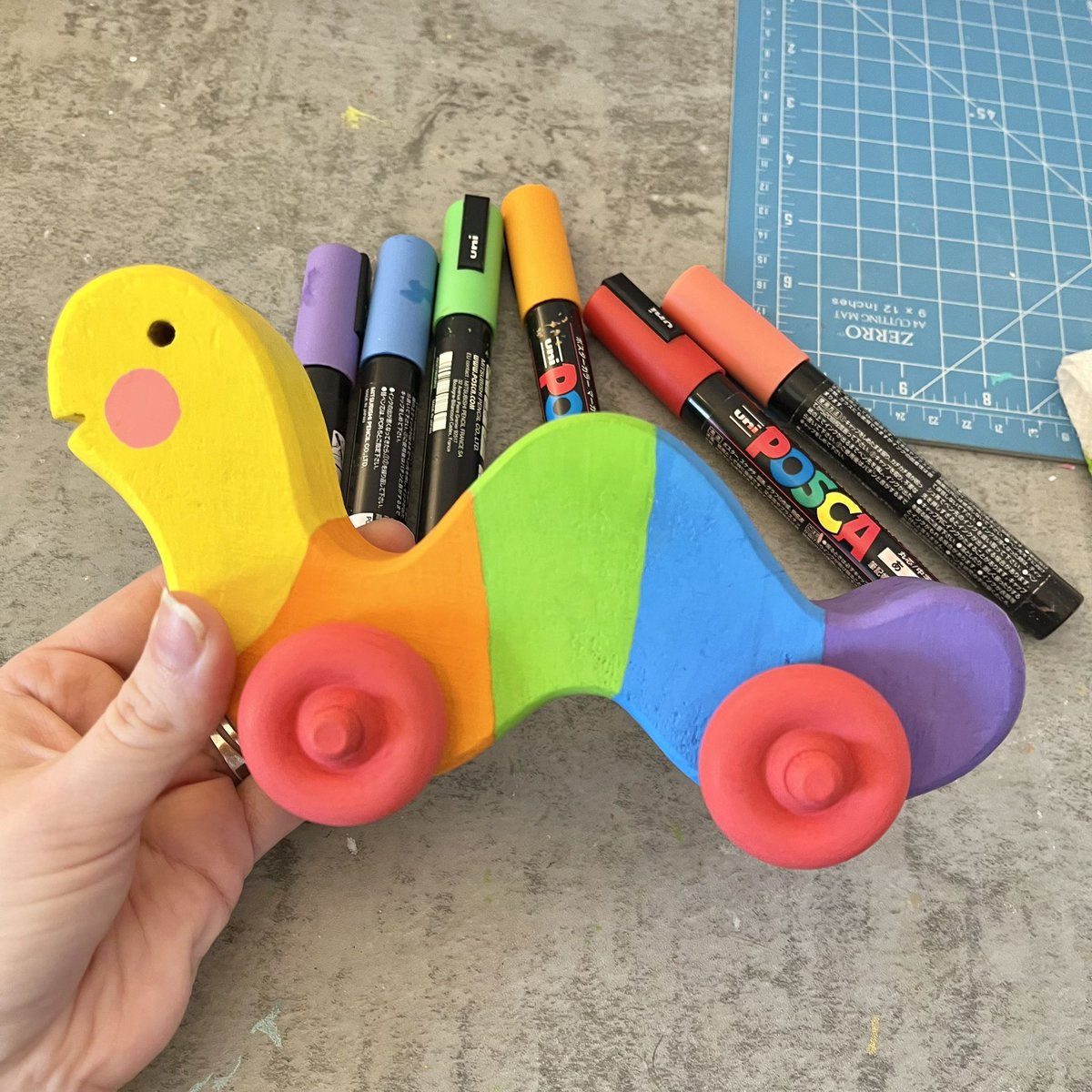 you know he got painted ☺️🌈🍄⭐️🐛