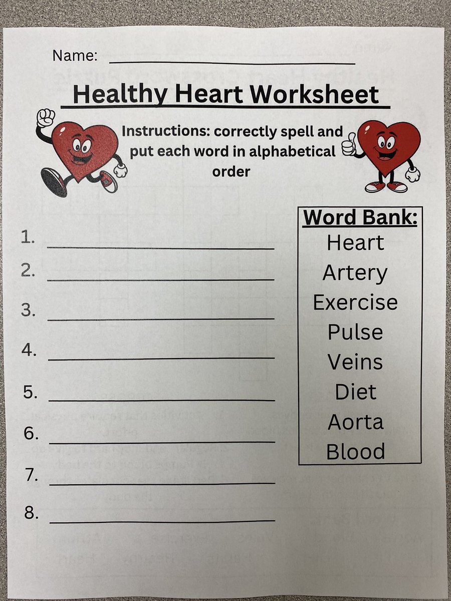 Some of the worksheets from the <a href="/canva/">Canva</a> student choice board activity. Students used <a href="/canva/">Canva</a> to create these heart healthy worksheets. These worksheets were shared with Topper Tots teachers for pre-k students. <a href="/OfficialDLDay/">Digital Learning Day</a> #JCSTechLeads