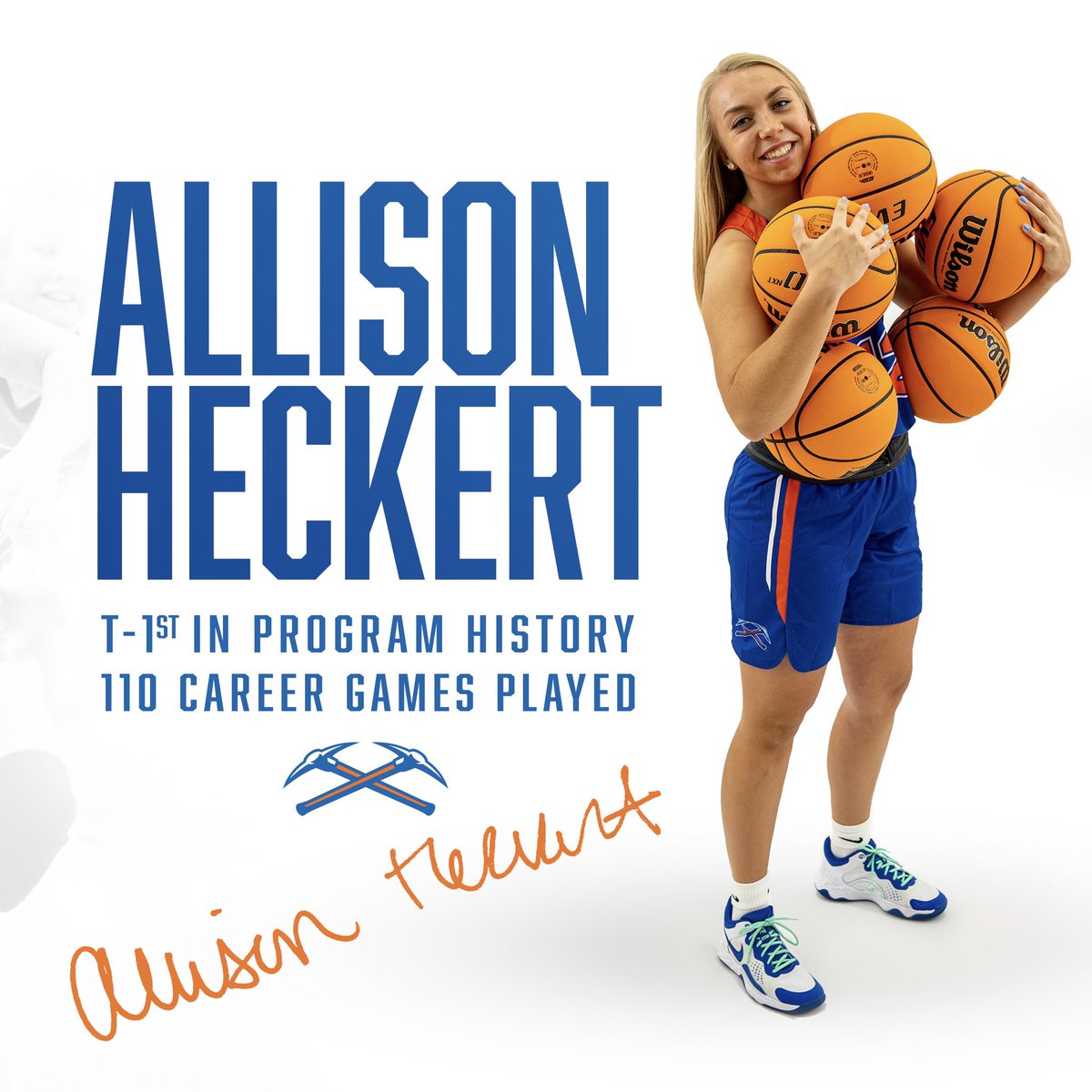 UW-Platteville Athletics (@uwp_pioneers) on Twitter photo Congrats to Allison Heckert who tied the <a href="/UWPlattWBB/">UW-Platteville Women’s Basketball</a> program record for games played with 1️⃣1️⃣0️⃣ on Tuesday night! #SwingTheAxe 
#uwp #uwplatteville #platteville #wiac Congrats to Allison Heckert who tied the <a href="/UWPlattWBB/">UW-Platteville Women’s Basketball</a> program record for games played with 1️⃣1️⃣0️⃣ on Tuesday night! #SwingTheAxe 
#uwp #uwplatteville #platteville #wiac