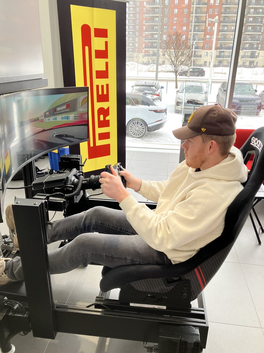 manofbird's tweet photo. Thx to @lite1067fm and @terrytedpodcast sponsor @mclarenmtl for the invite to their client open house. I think the 765LT suits me, don’t you? Too bad I can’t even afford the paint job ($40,000!). Charlie killed it on the simulator. He should be driving F1. Ask the SQ. They know. https://t.co/wjeoW4sYDx