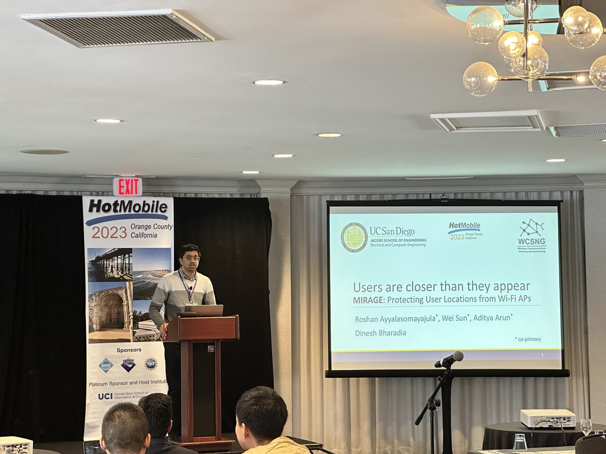 We’ve just concluded our security session. Thank you to our session chair <a href="/NeilKlingnsmith/">Neil Klingensmith</a> and all authors! 👏 #HotMobile23