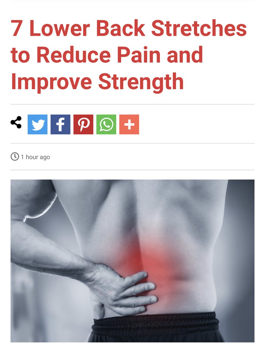 RDiMaggio69's tweet photo. 7 Lower Back Stretches to Reduce Pain and Improve Strength
π Read more hereπ
π https://t.co/X7VOInBXdU
#backpain #stretching #reducebackpain #improvestrength #backstretches #pain #reducepain #howto #followforfollow https://t.co/vP06n0oLtj