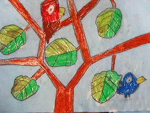 One of our favorite Little Love Letters to the West that we received is this awesome drawing from Dylan S. a first grader in Arizona. This drawing is titled Two Love Birds.