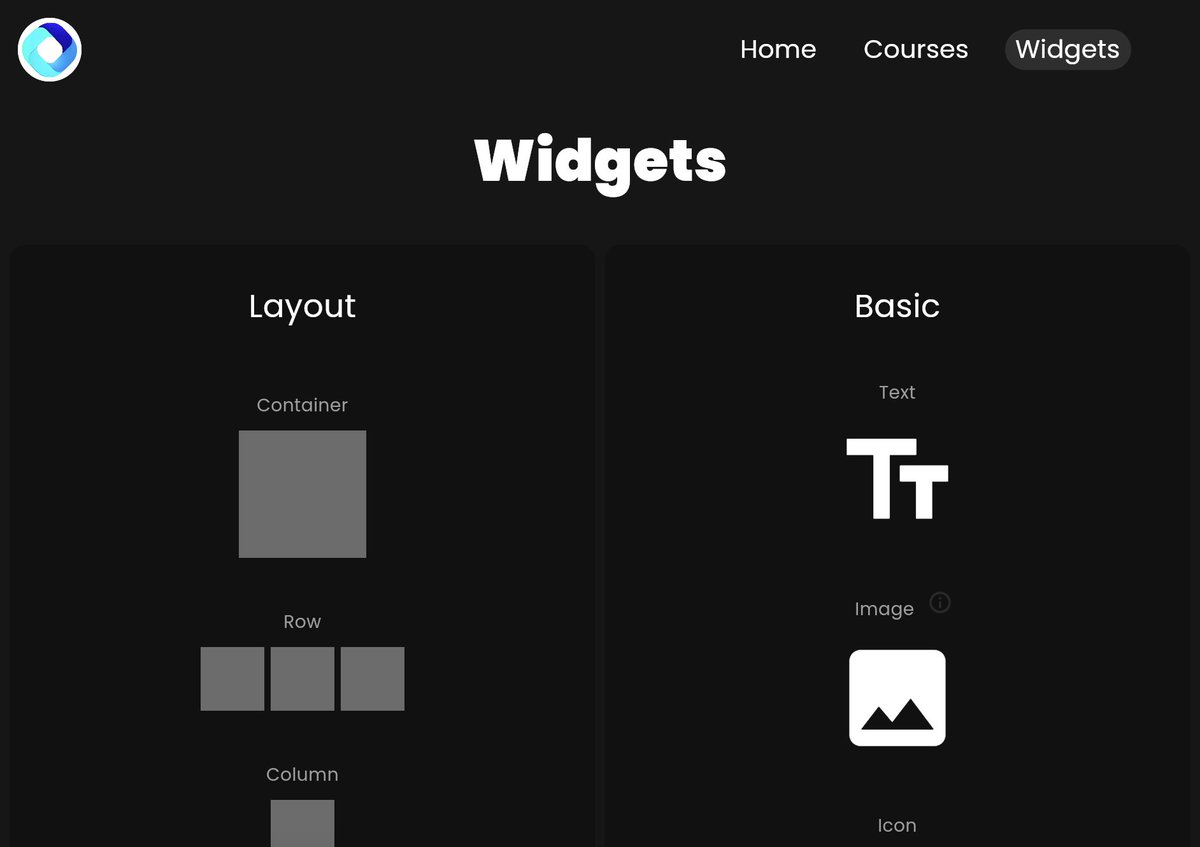 fluttermapp's tweet photo. 40+ Widgets you MUST know! 🔥

👉 https://t.co/LsU6qSVQI4

This is an attempt to build a visual list of #flutter Widget.

Let me know what you think about it and also comment which Widget should we include next!

Thanks, I like you,
- Flutter Mapp https://t.co/hwZQv0x5oH