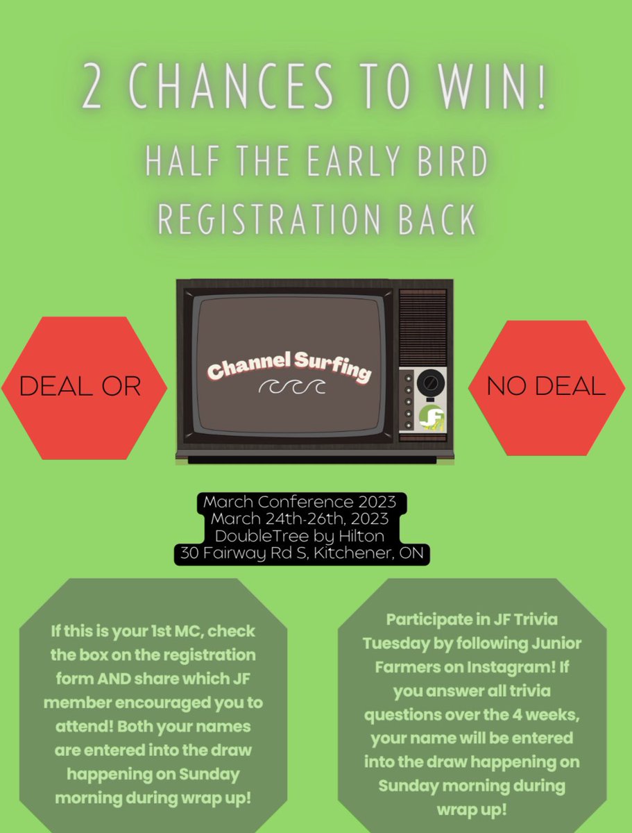 Are you ready to play Deal or No Deal?! 
We’re getting close to March Conference 2023! 
Have you got your calendars marked yet? Tune into our Instagram page for some trivia to be entered into a draw taking place during our Sunday Morning festivities.