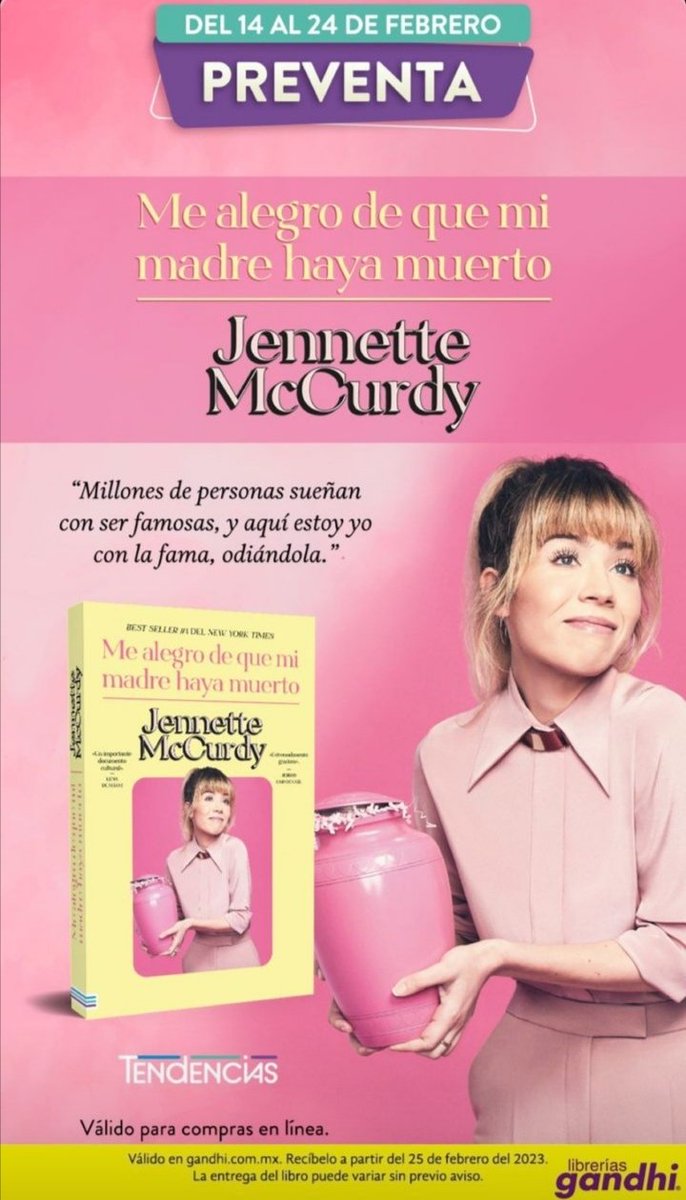 Por primera vez me sentí privilegiada 😅 gracias a @UranoMx y su nuevo sello #Tendencias

#JennetteMcCurdy #MeAlegroDeQueMiMadreHayaMuerto