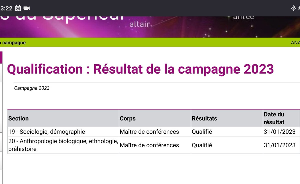 Qualifiée en section 20 et 19. La campagne mcf ce sera pas pour cette année alors pour l'instant, ça fait juste plaisir