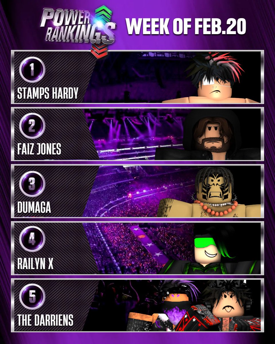 LegacyRWRBLX's tweet photo. The Top 5⃣ Superstars in the game for the Week of Feb. 20! https://t.co/3aOuDIFUma