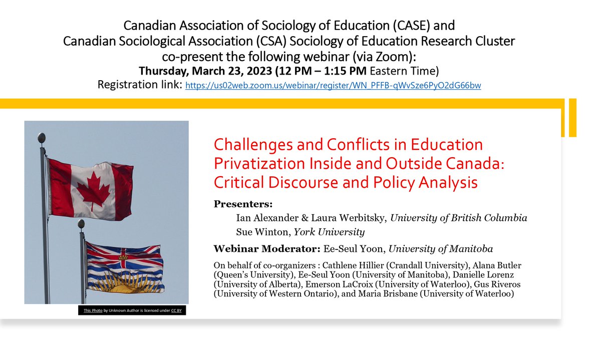 case_acse's tweet photo. Challenges and Conflicts in Education Privatization Inside and Outside Canada: Critical Discourse and Policy Analysis with @ianfalexander Laura Werbitsky &amp; @Swintoncpa is our next webinar together with @CSA_Education March 23, 2023 (12 PM – 1:15 PM EST) https://t.co/Gzc76cGRbj https://t.co/D04wCHR3Nd
