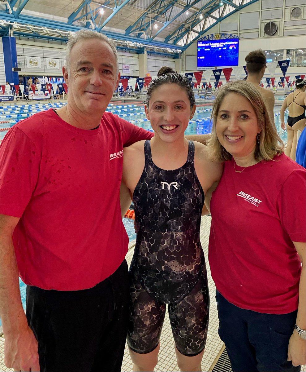 obtr8's tweet photo. We interrupt our stream of #endodontics news with this update! Dr. L's family is gathered in NY for the #BigEast conference swim meet ... so far daughter Emily set a new @butlerbulldawgs school record w/relay team &amp; notched a personal best in the 50 free. Nicely done &amp; #godawgs! https://t.co/3Iwa1hz97d