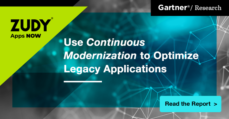 ZudySoftware's tweet photo. How can you minimize the cost, risk, and impact of modernizing legacy applications and enable continuous delivery? Use agile #nocode #lowcode platforms, like Zudy's Vinyl. #Zudy #AppsNOW #AppDevelopment #Gartner #legacymodernization #legacysystems