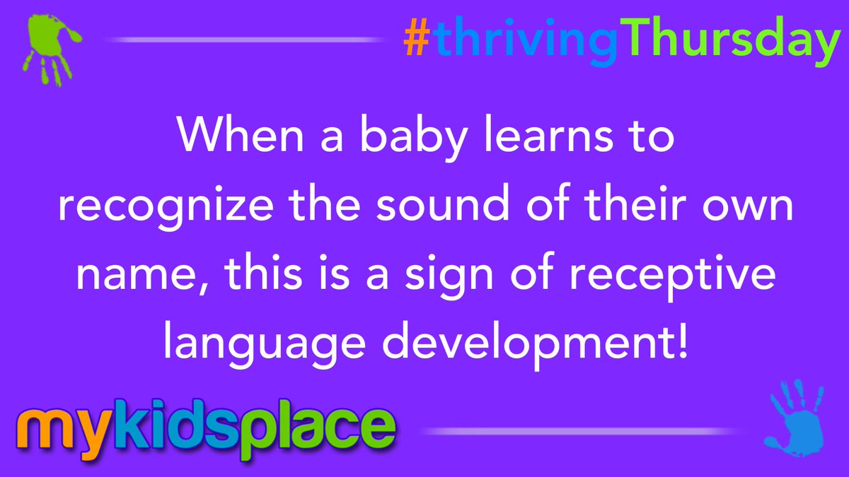 This #ThrivingThursday spotlights #receptivelanguage! Your baby should also recognize some other objects by name, too! If your child does not react to their own #name, we recommend discussing this concern with the pediatrician or one of our SLPs.
#SpeechTherapy