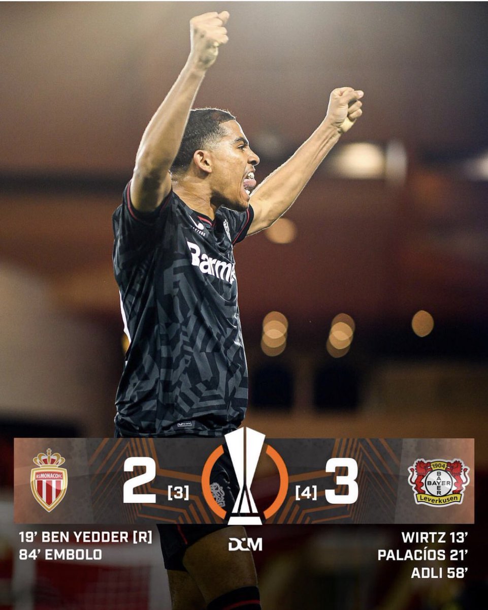DIRETTADCM's tweet photo. Il Bayer Leverkusen elimina il Monaco ai rigori e vola agli ottavi di finale 👏
#ASMBO4 https://t.co/3FracypIY9