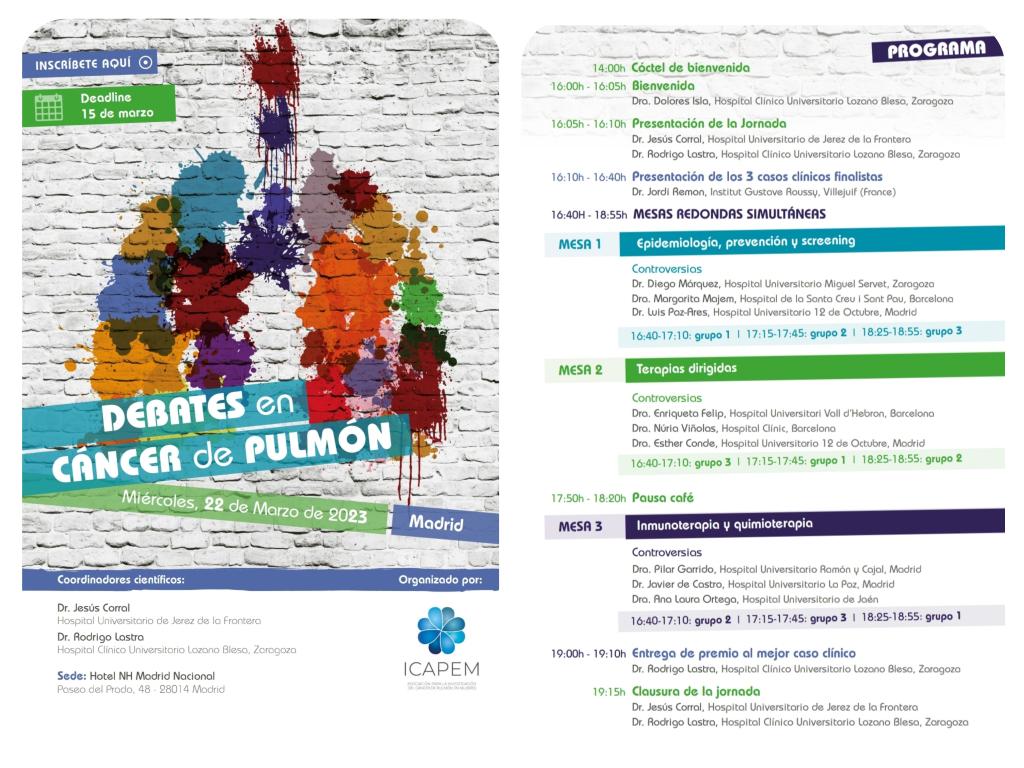 Un honor coordinar junto al Dr Corral semejante plantel de referencias en #cancerpulmon #lungcancer para, en una tarde, revisar y debatir los puntos + candentes de esta patología. Aquí + info e inscripción: events.tacticsvirtual.net/debatescpulmon… @isla_dolores @Piuchagarrido @CarterAshbless