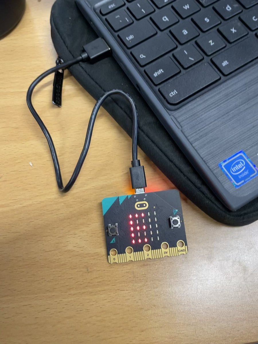 MissLunn4's tweet photo. Thank you @AdamDow_ P6 had great fun learning how to code their Micro:bit to display a beating heart and the letters of their name!  @stdavidsPS_ELC https://t.co/9qBEGE8DYc