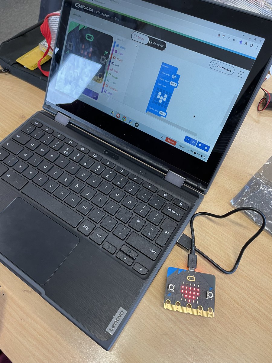 MissLunn4's tweet photo. Thank you @AdamDow_ P6 had great fun learning how to code their Micro:bit to display a beating heart and the letters of their name!  @stdavidsPS_ELC https://t.co/9qBEGE8DYc