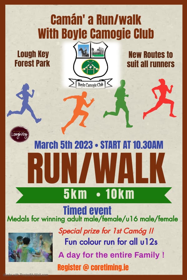 BoyleCamogie's tweet photo. HAVE YOU REGISTERED YET?

Online registration open https://t.co/vb3nP7yJm3...
U12s 3km colour run registration on the day.
#5krun #5krunner #5krace #10krun #10krunner #10krace #colourrun #camogie #loughkey #boyle #roscommon #roscommon # leitrim #sligo #leitrim #mayo https://t.co/58hczM9UnG
