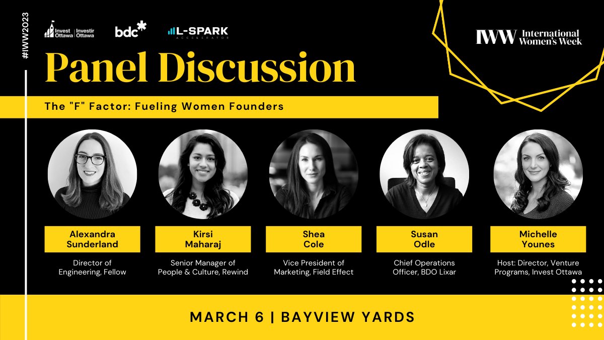It's been a while since I've had the chance to speak at an in-person event in my home town! Can't wait for this panel hosted by @Invest_Ottawa for International Women's Week on March 6th 😁 eventbrite.ca/e/the-f-factor…