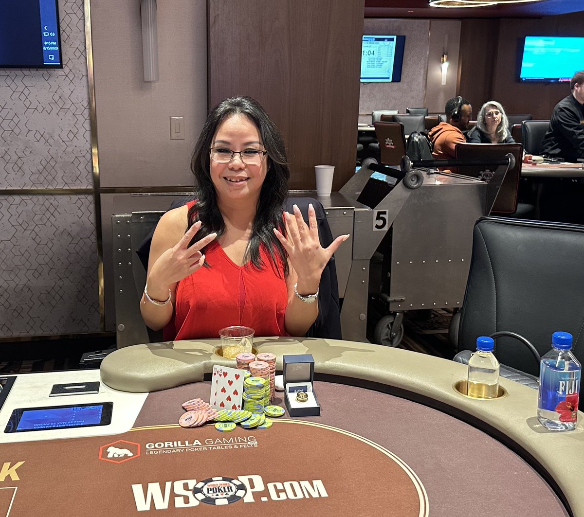 🎉 Captured my 7th 💍 in Vegas WSOPc. Can’t wait to bring the heat 🔥🔥🔥 to <a href="/RunGoodGear/">RunGoodGear.com</a>  at <a href="/GratonPoker/">Graton Poker Room</a> stop next week! 
Book your rooms and come snag up some gorgeous RG rings!🎉