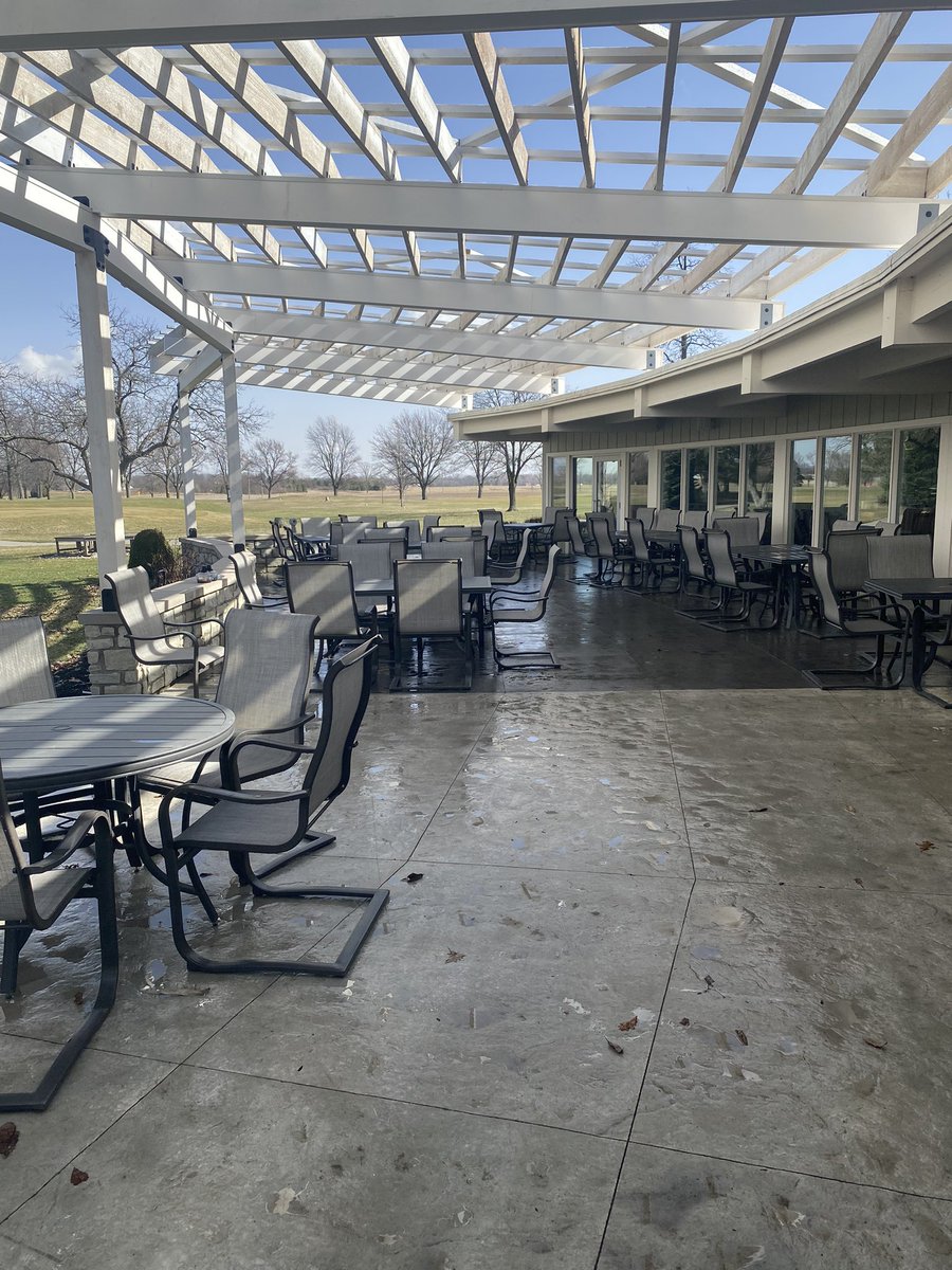 ArrowheadGolfC2's tweet photo. One of our winter projects here @ArrowheadGolfC2 was to construct a pergola over our patio. Big thanks to @BCI1952 for completing the project. We are excited to start the season. Course update we will be open on Sunday the 26th with carts. Driving range will also be open. https://t.co/sJnpLLL1j4
