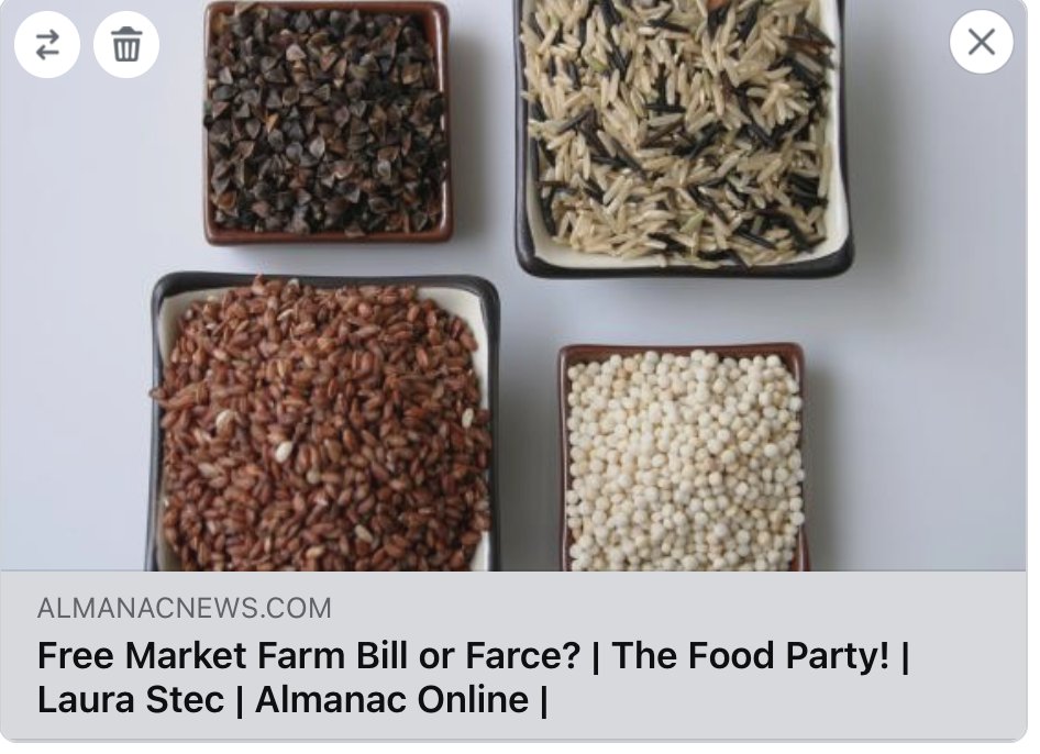 LauraStecINC's tweet photo. Free Market Farm Bill or Farce? https://t.co/mg0oTbzmCO  @paloaltoweekly @AlmanacNews https://t.co/XHEskv0BYE