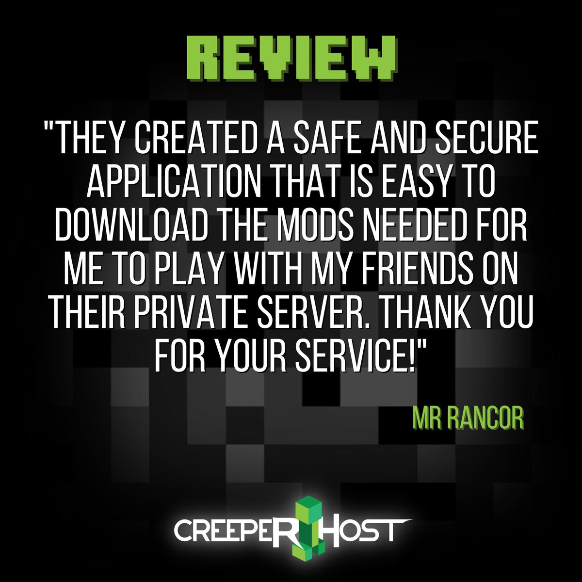 CreeperHost's tweet photo. Don't just take our word for it; this is what our satisfied customers have to say about CreeperHost! 
Find out more about us here: https://t.co/POQlp3JiwO

#CustomeTestimonials #ServerHosting #CreeperHost #Minecraft #VPS #Server #Gaming #GamingServers https://t.co/LgsSShBssF