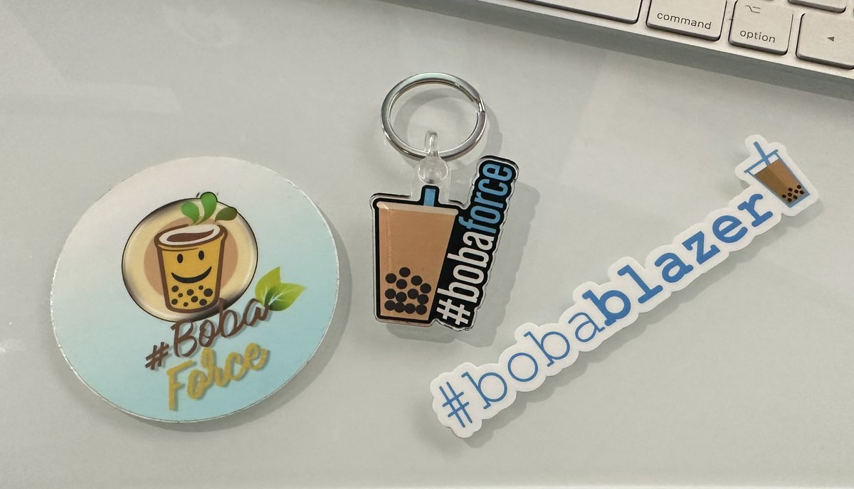 sfdcKokua's tweet photo. From #bobaforce at #TDX22 + #MWD22 to rebranding as #bobablazers for #DF22 + now #TDX23, our swag has evolved along the way… https://t.co/6ps1J310yO