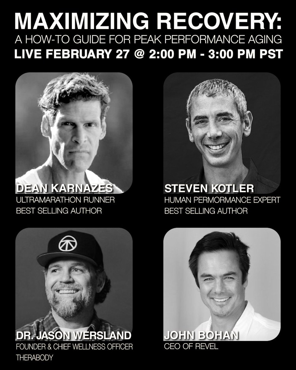 Our CEO, @JohnBohan, will be moderating a panel about growing old, and staying rad. Whether you're 20 or 80, we are all getting older. This podcast is about adding healthy and vigorous years to your life. TO SAVE OUR SEAT, CLICK HERE - crowdcast.io/e/gc-dean-jason