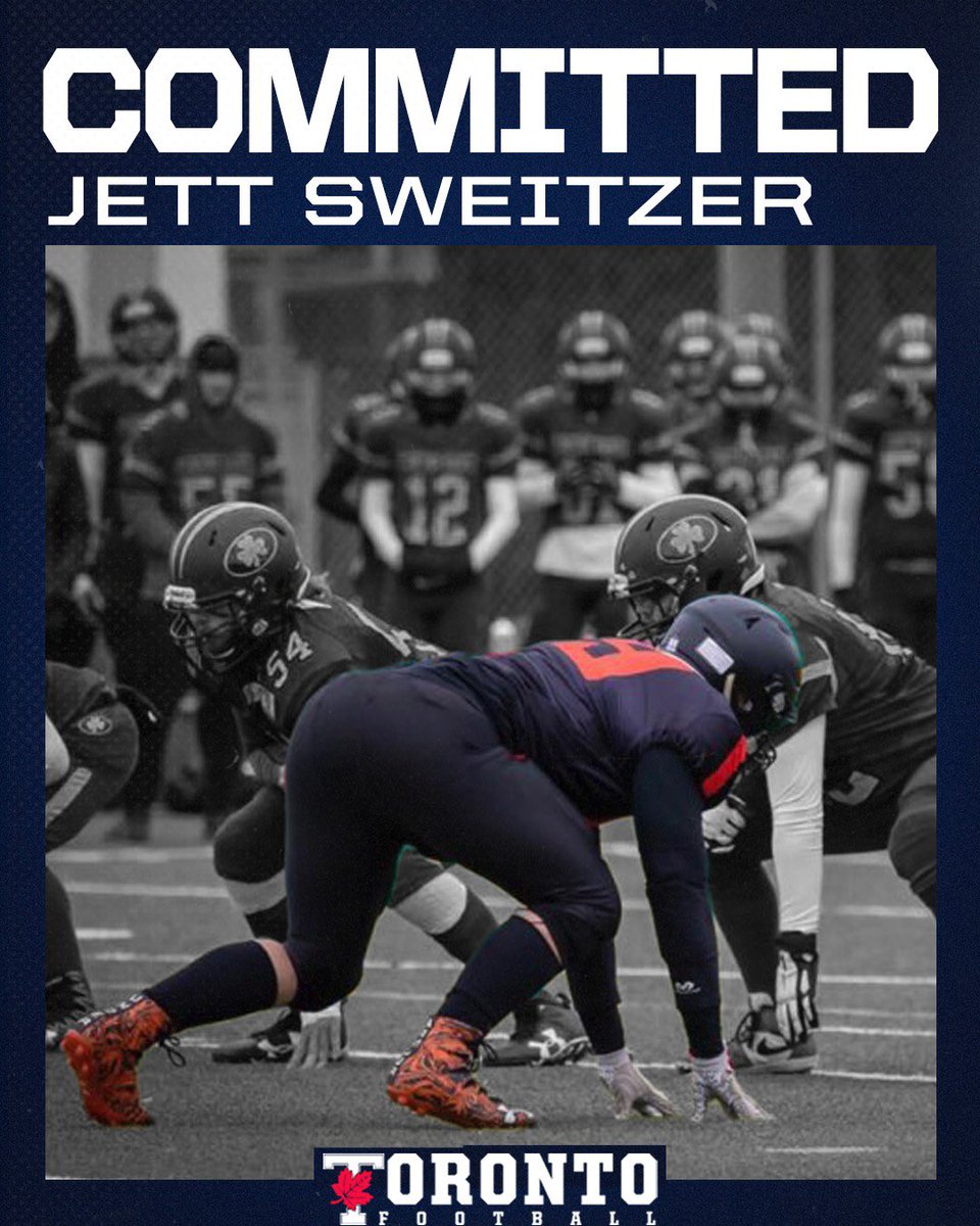 UofTBluesFB's tweet photo. We are excited to announce the commitment of 6’2 240LB Defensive Lineman Jett Sweitzer! @jett_sweitzer will be joining us from the St Ignatius Falcons in Thunder Bay Ontario! Welcome to the Family Jett! 

#WeAreTO #TBBlues #BLEEDBLUE https://t.co/xoma0bCwR0