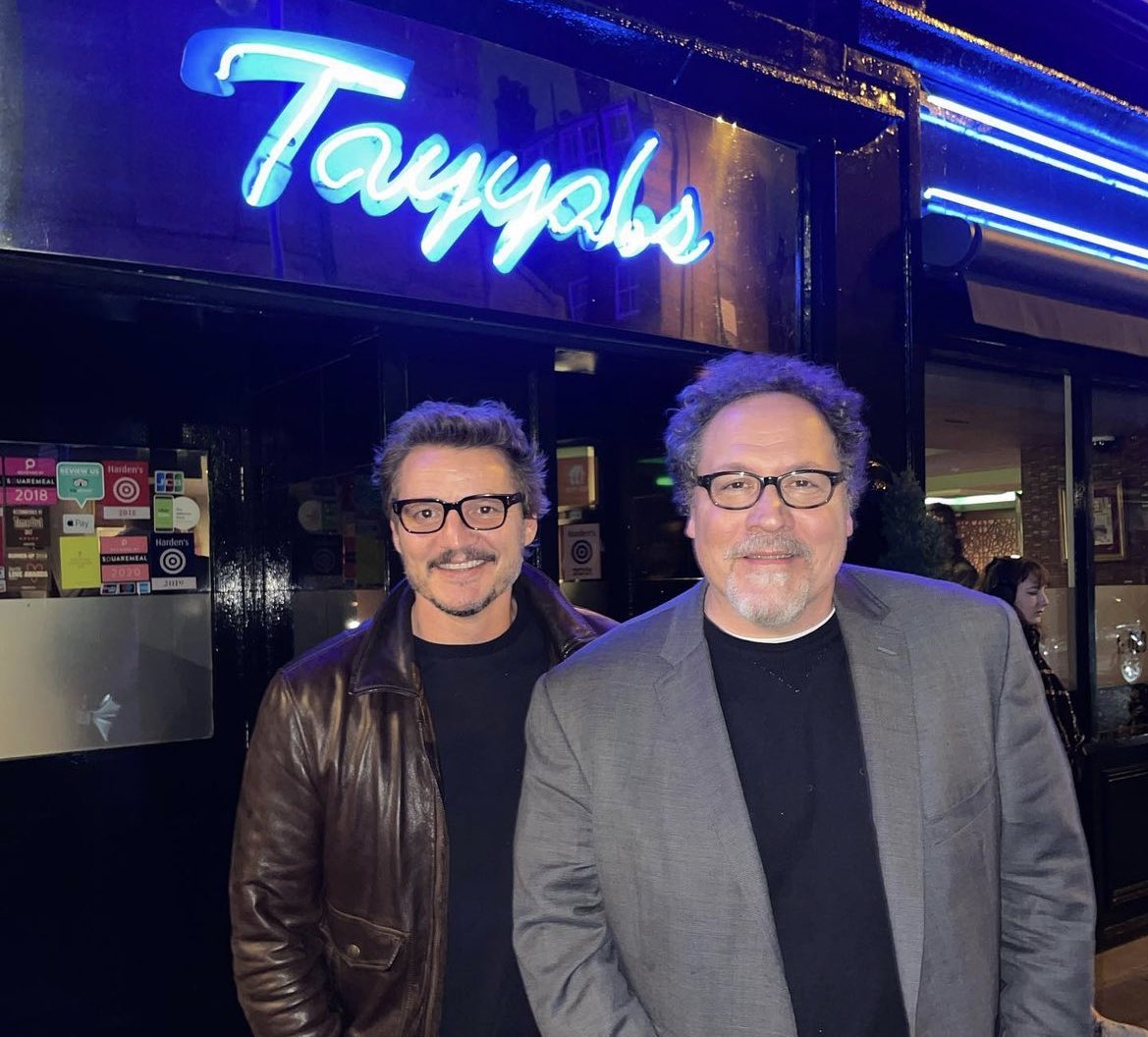 joshbythesea's tweet photo. Pedro Pascal and Jon Favreau at @1tayyabs tonight https://t.co/l0s4NsQbpE
