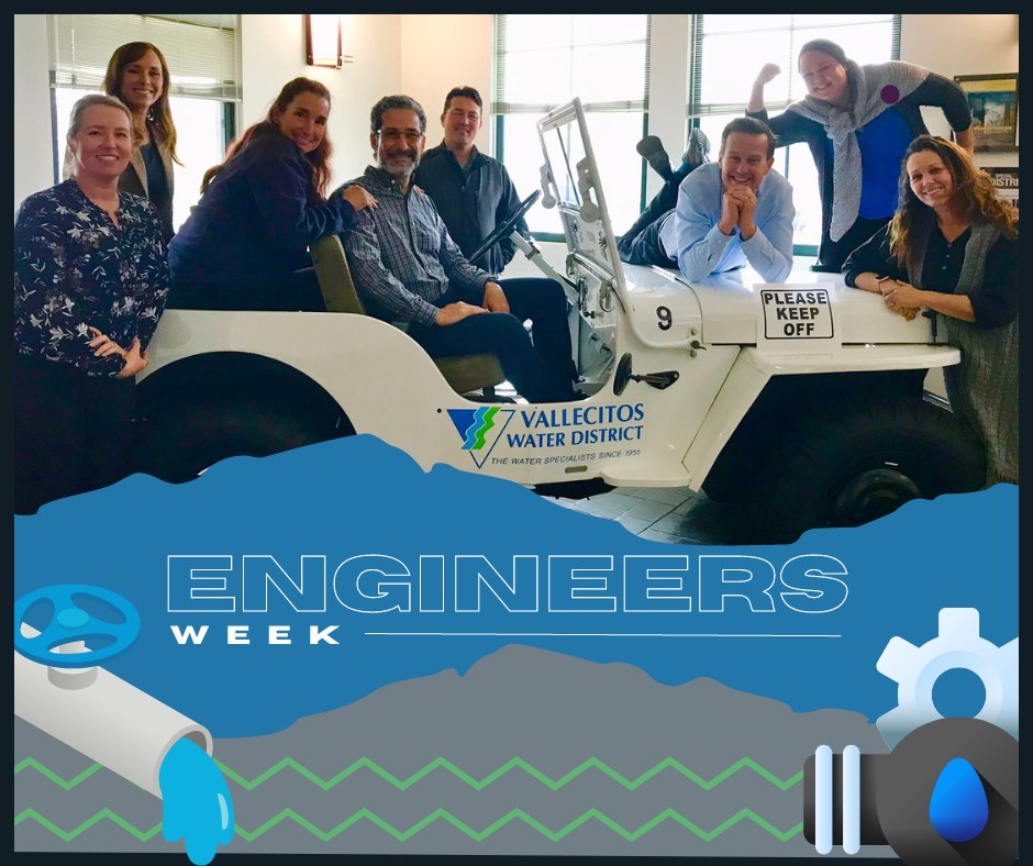 Celebrating #NationalEngineersWeek recognizing our diverse/talented engineers who bring integrity/professionalism to work every day to serve the public. They develop/manage projects to rehabilitate/repair/replace critical infrastructure ensuring reliable water/wastewater service.