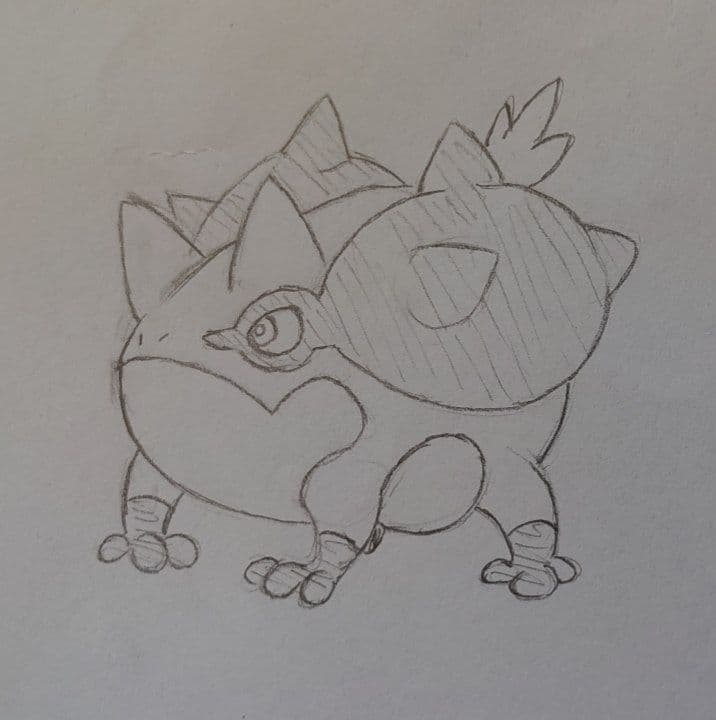 Gindi_91's tweet photo. (Not) scrapped designs because of Paldea: grass/fire spicy friends:
Tamatog, the prickly pokémon (grass)
Tamatoad, the spicy pokémon (grass/fire)
#fakemon #pokemon https://t.co/d1ju3egwlC