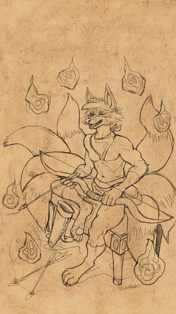 LootRabbit's tweet photo. A woodland repose sketch of @Tokifox !
Thank you very much for commissioning me! <3 https://t.co/IooqmJn6et