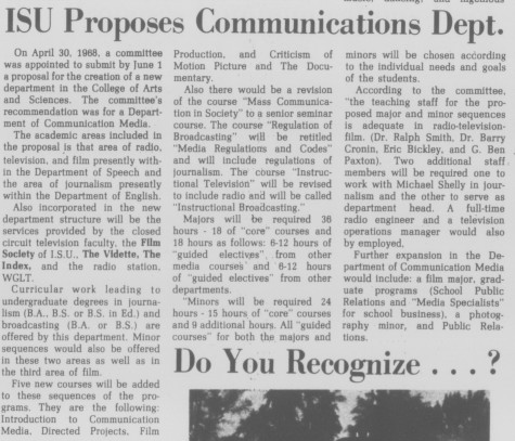 The @ISUSOC has come so far from just a proposal back in 1968 according to this clip from the @The_Vidette  Continue to support the School of Communication and the opportunities for students it provides with #birdsgiveback birdsgiveback.illinoisstate.edu/pages/school-o…