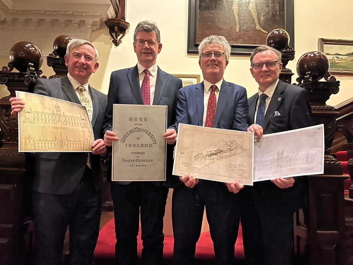 BritEmbDublin's tweet photo. This evening, The British Embassy is hosting @UCC @uniofgalway @QUBelfast for a deferred celebration of 175 years since their establishment as the then Queensโ Colleges by Queen Victoria. A great occasion to reflect on their past & future legacy #BEOccasion https://t.co/r0KJTMP5WQ
