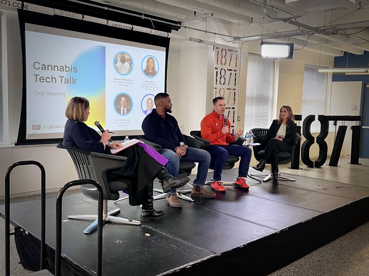 Big thanks to @1871Chicago for hosting Founder and COO Quinton Krueger this afternoon to speak on behalf of Budscout at their Cannabis Crop Steering Tech Talk!

#cropsteering #cannabistech #aiforcannabis