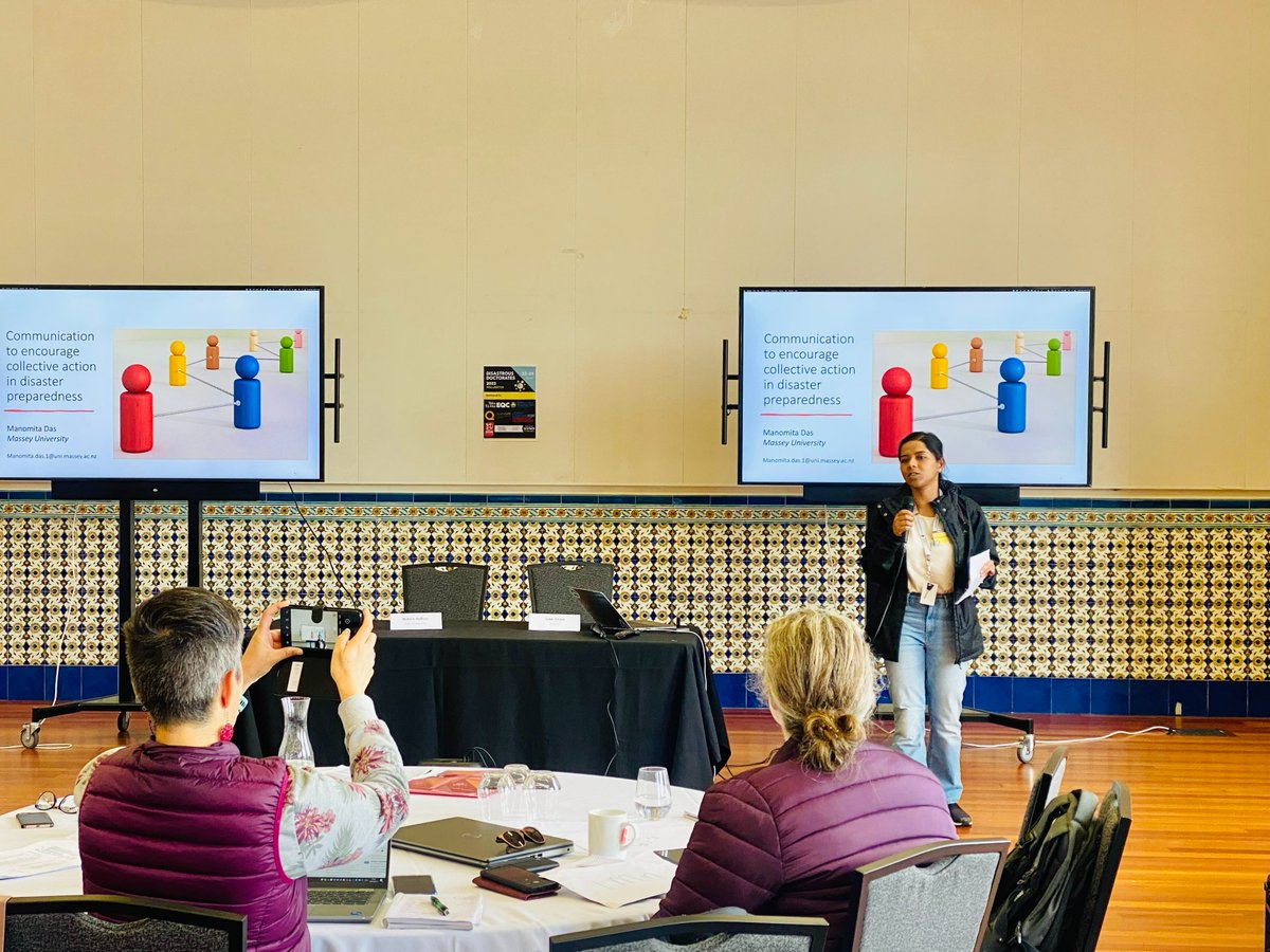 DDoctorates's tweet photo. Manomita Das is presenting her 3MT talk on "Communication to support community action in disaster preparedness"
#DD2023 https://t.co/AM2ScdUlVv