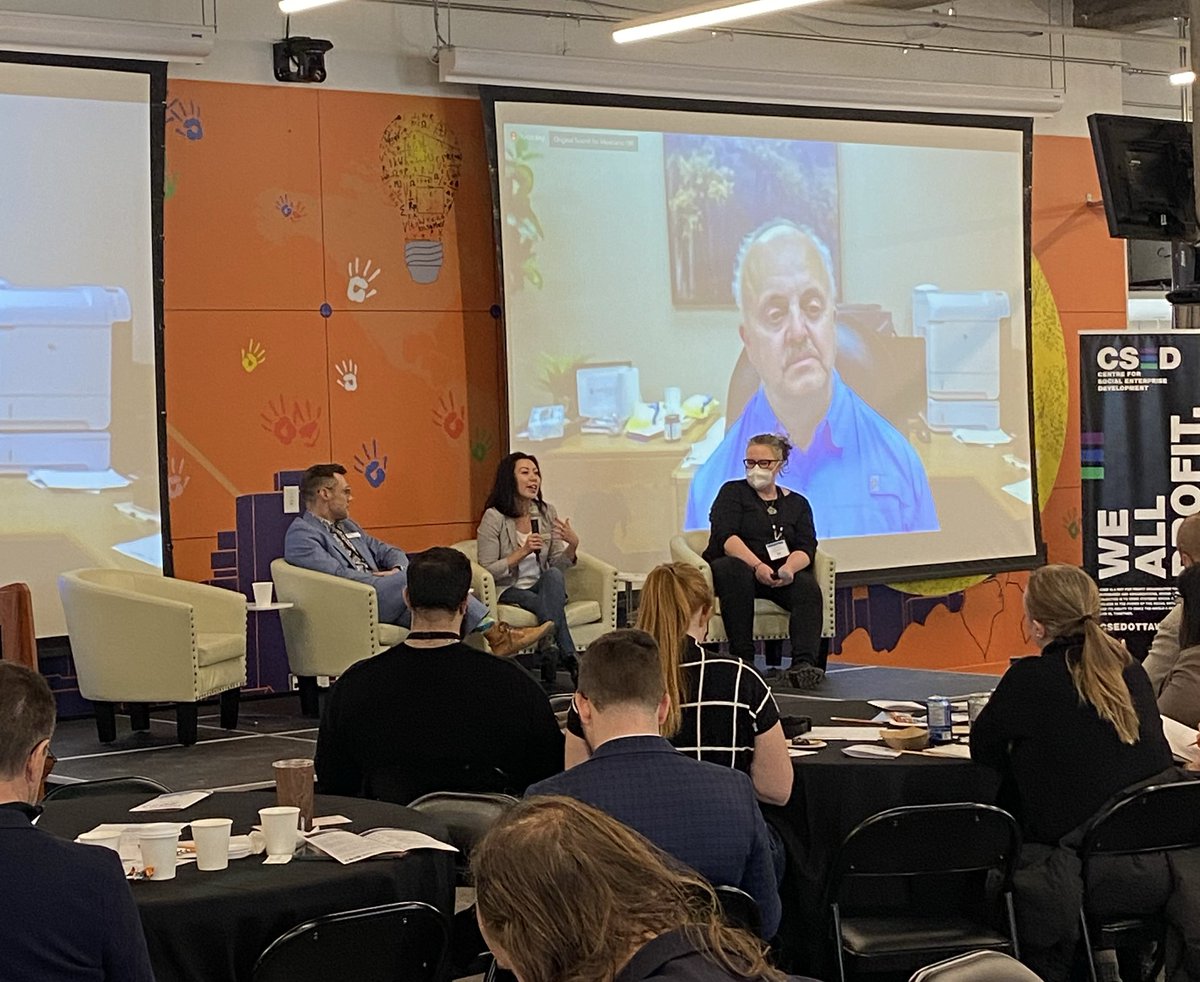 CSEDOttawa's tweet photo. Panel 2: Building on Success to Generate Lasting Social Impact brought together social enterprise #leaders to learn about delivering value, generating growth, and increasing #impact in a competitive and dynamic market environment. #Unleashed2023 #unleashedtogether https://t.co/n3GyLoucux