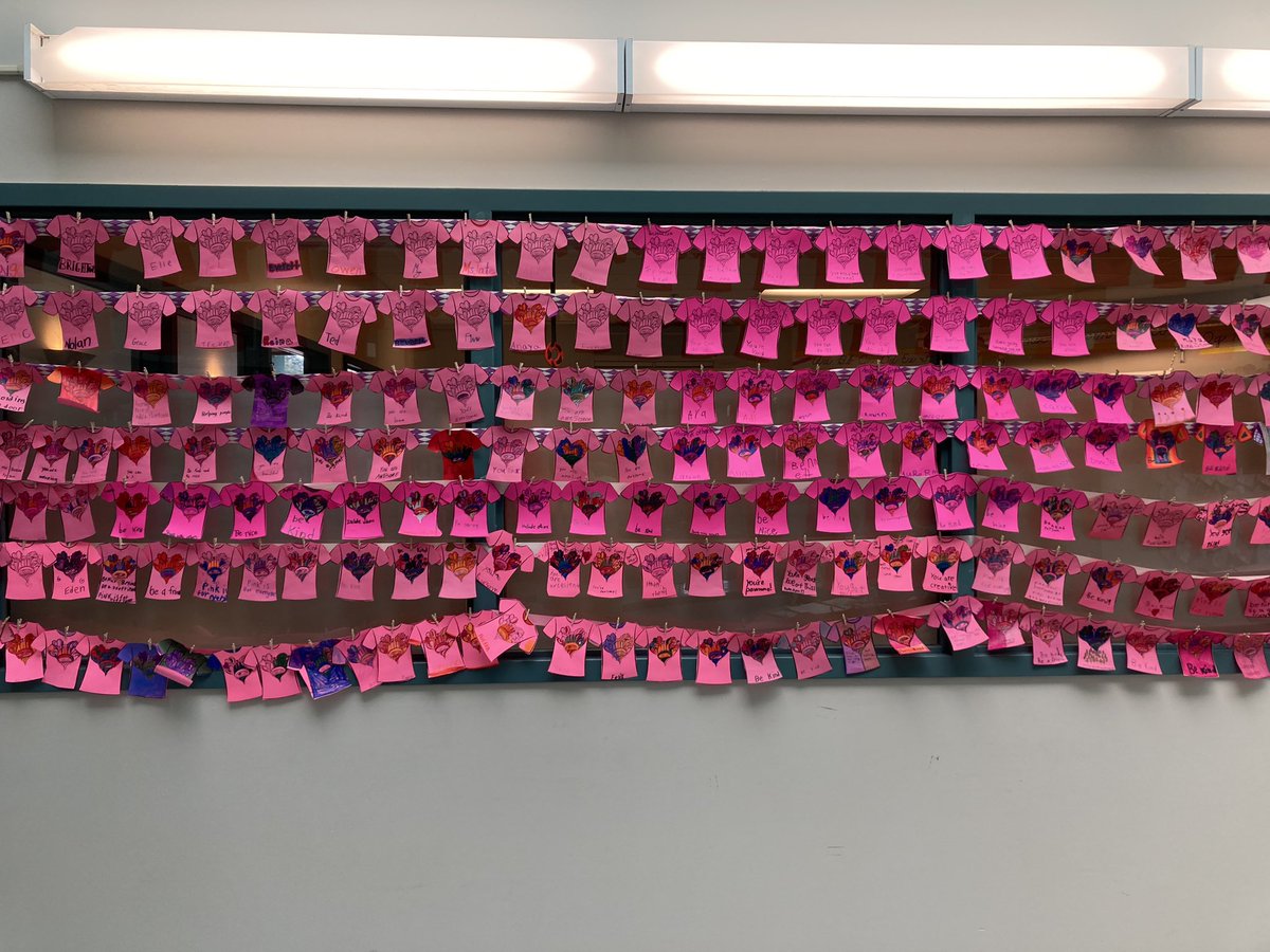 LailSat's tweet photo. #prospectlake #sd63 #pinkshirtday        #thinkpinkeveryday #kindnessmatters #pawssquadleadership https://t.co/C4KMaichJW
