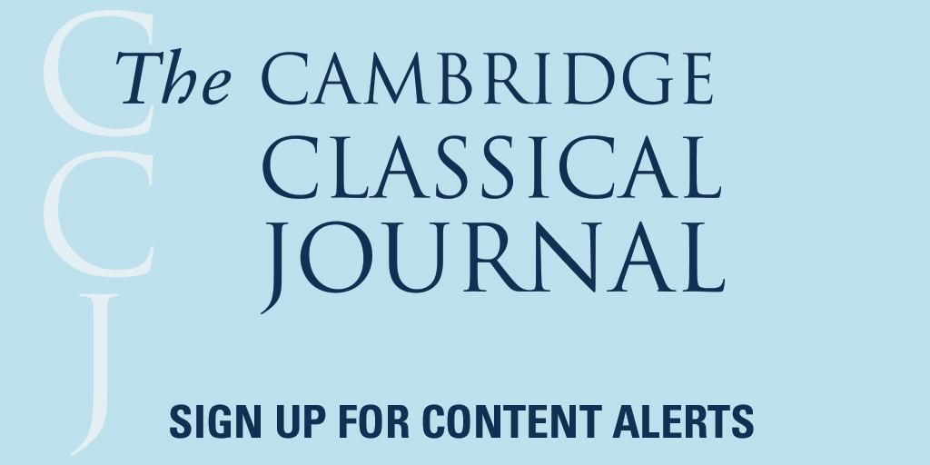 cambUP_History's tweet photo. Sign up for alerts to receive regular content updates from Cambridge Classical Journal
📚 https://t.co/csZuhFmZt6
#classicaltwitter #CCJ @CamClassics @cambtweetclass https://t.co/l14tMs3Tjs